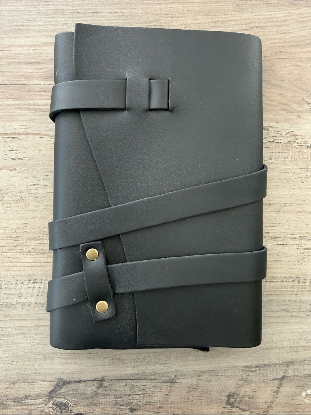 Portland Leather Black Wrap Journal